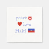 Peace Love Haiti Paper-feesten Napels Servet (Voorkant)