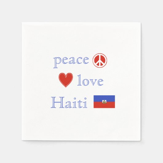 Peace Love Haiti Paper-feesten Napels Servet (Voorkant)