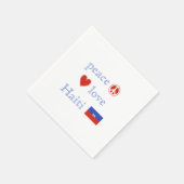 Peace Love Haiti Paper-feesten Napels Servet (Hoek)