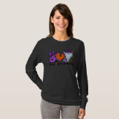 Peace Love Halloween Lazy Halloween Costume Cool P T-shirt (Voorkant volledig)