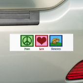 Peace Love Hamsters Bumpersticker (Op auto)