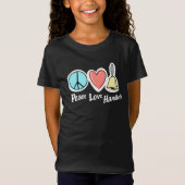 Peace Love Handbells Design for Ringers T-Shirt (Voorkant)