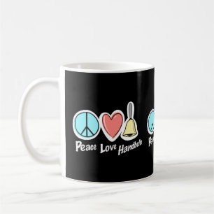 Peace Love Handbells Design for Ringers T-Shirt Koffiemok