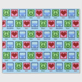 Peace Love Hanukkah Cadeaupapier (Vlak)