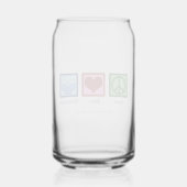 Peace Love Hanukkah Cute Custom Blikvorm Glas (Achterkant)