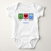 Peace Love Hanukkah Cute Personalized Romper (Voorkant)