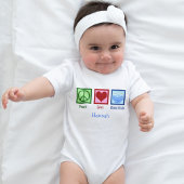 Peace Love Hanukkah Cute Personalized Romper