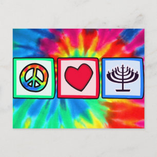 Peace, Love, Hanukkah Feestdagenkaart