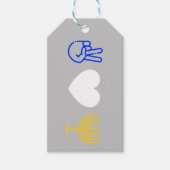 Peace Love & Hanukkah Gift Label Cadeaulabel (Voorkant)