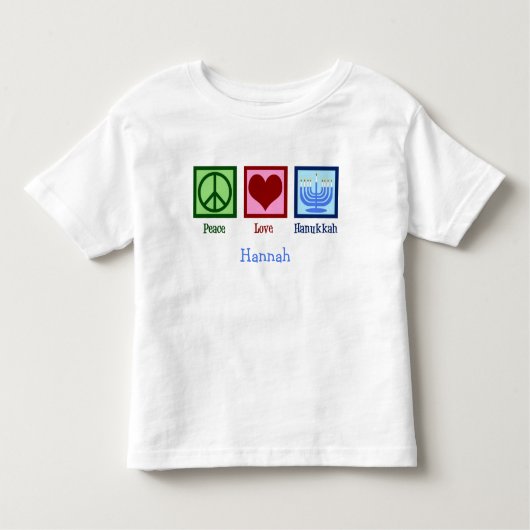 Peace Love Hanukkah Kinder Shirts (Voorkant)