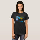Peace Love Hanukkah Leopard Hanukkah Menorah Jewis T-shirt (Voorkant volledig)