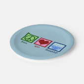 Peace Love Hanukkah Papieren Bordje (Gekanteld)