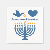 Peace Love Hanukkah Servetten (Voorkant)