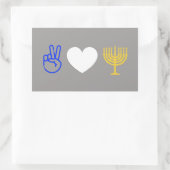 Peace Love & Hanukkah Sticker (Tas)