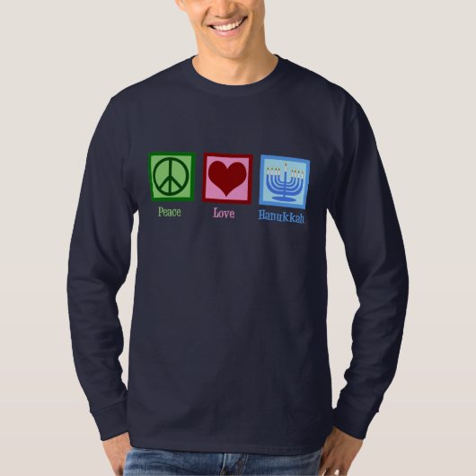 Peace Love Hanukkah T-shirt (Voorkant)
