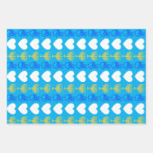 Peace Love & Hanukkah Wrapping Paper Flat Sheet (Voorkant 3)