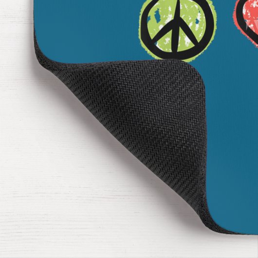 Peace Love Hapness Insrational Hipe Gift  Muismat (Hoek)