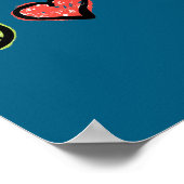 Peace Love Hapness Insrational Hipe Gift Poster (Hoek)