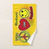 Peace Love Happiness Bad Handdoek (Handdoek)