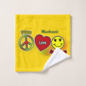 Peace Love Happiness Bad Handdoek (Wasdoekje)