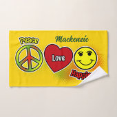 Peace Love Happiness Bad Handdoek (Handdoek)