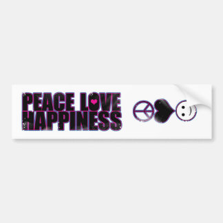 Peace Love Happiness Bumpersticker