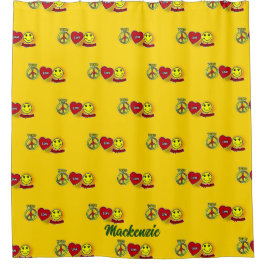 Peace Love Happiness Douchegordijn