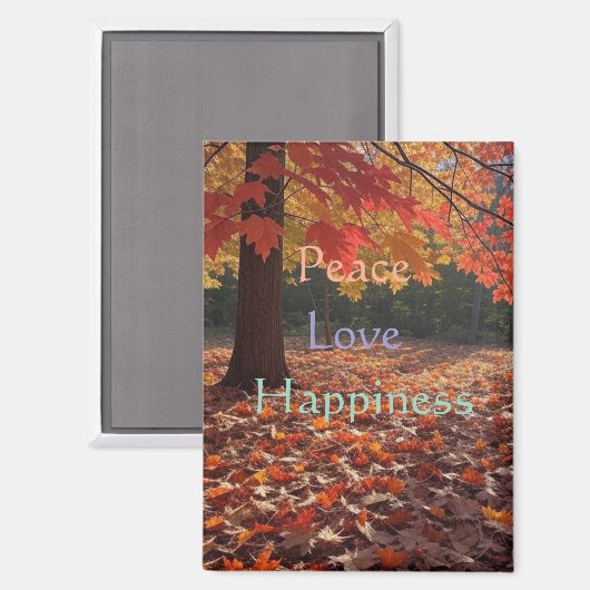 Peace Love Happiness Magnet (Voorkant / Achterkant)