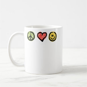 Peace Love Happiness Positive Message Symbols Koffiemok