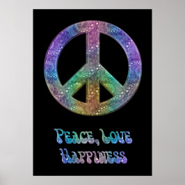 Peace Love Happiness Poster