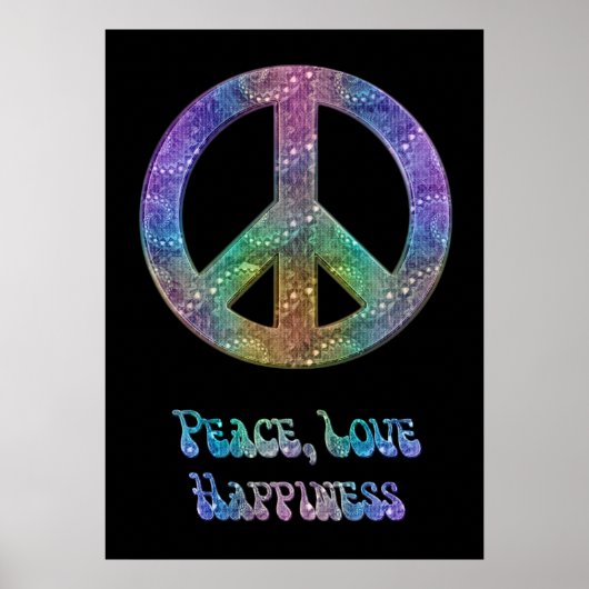 Peace Love Happiness Poster (Voorkant)