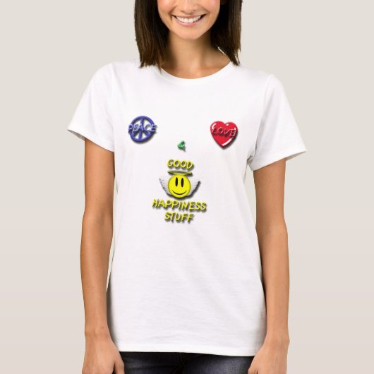 Peace Love Happiness T-shirt (Voorkant)
