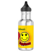 Peace Love Happiness Waterfles (Rechts)