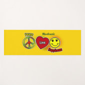 Peace Love Happiness Yogamat (Voorkant (horizontaal))