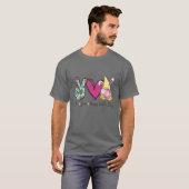 Peace Love Happy Paast Gnomes Hug Eggs Hunting Fu T-shirt (Voorkant volledig)