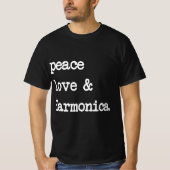 Peace Love Harmonica T-shirt (Voorkant)