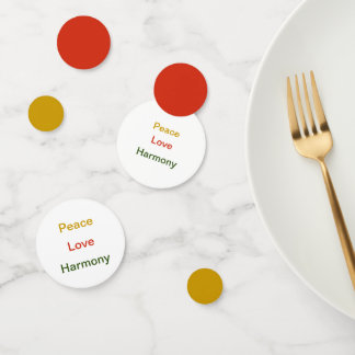Peace Love Harmony Confetti