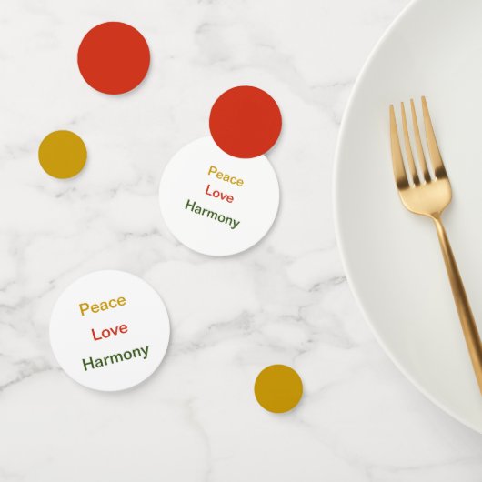 Peace Love Harmony Confetti (Groep)