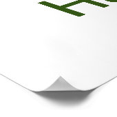 Peace Love Harmony Gold red green Poster (Hoek)