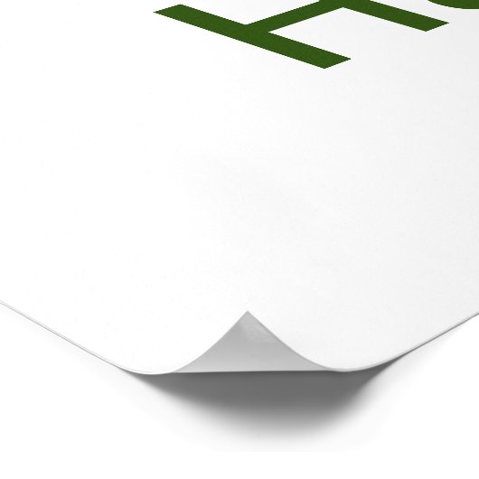 Peace Love Harmony Gold red green Poster (Hoek)