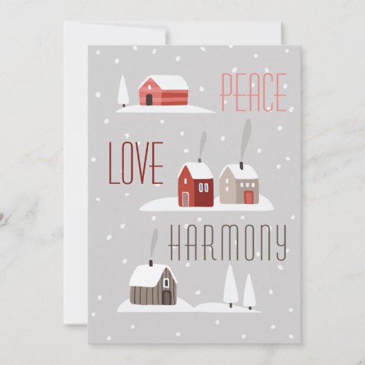 Peace Love Harmony Retro Kerstfeestdag Foto (Voorkant)