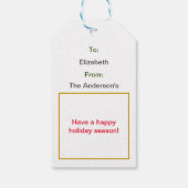 Peace Love Harmony rood groen goud kleur Gift Labe Cadeaulabel (Achterkant)