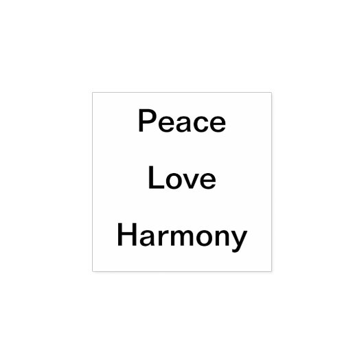 Peace Love Harmony Rubberstempel (Afrduk)