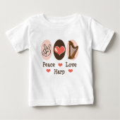 Peace Love Harp Baby T-shirt (Voorkant)