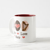 Peace Love Harp Mok (Voorkant links)