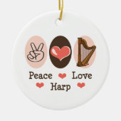 Peace Love Harp Ornament (Voorkant)