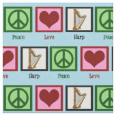 Peace Love Harp Stof (Close Up)