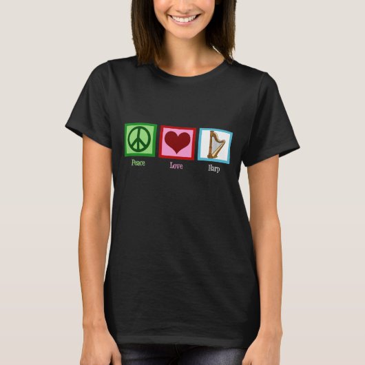Peace Love Harp T-shirt (Voorkant)