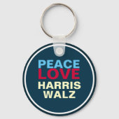 PEACE LOVE HARRIS WALZ Mod Sleutelhanger (Voorkant)