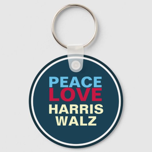PEACE LOVE HARRIS WALZ Mod Sleutelhanger (Voorkant)